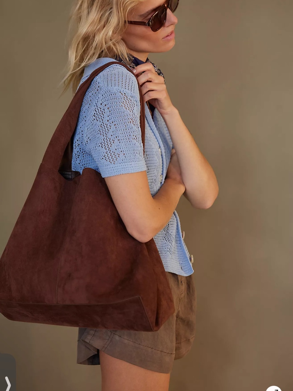 Blair Reversible Vegan Suede Tote - Picture 3 of 3